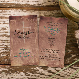 Tarjeta de presentación con el logotipo Equine The