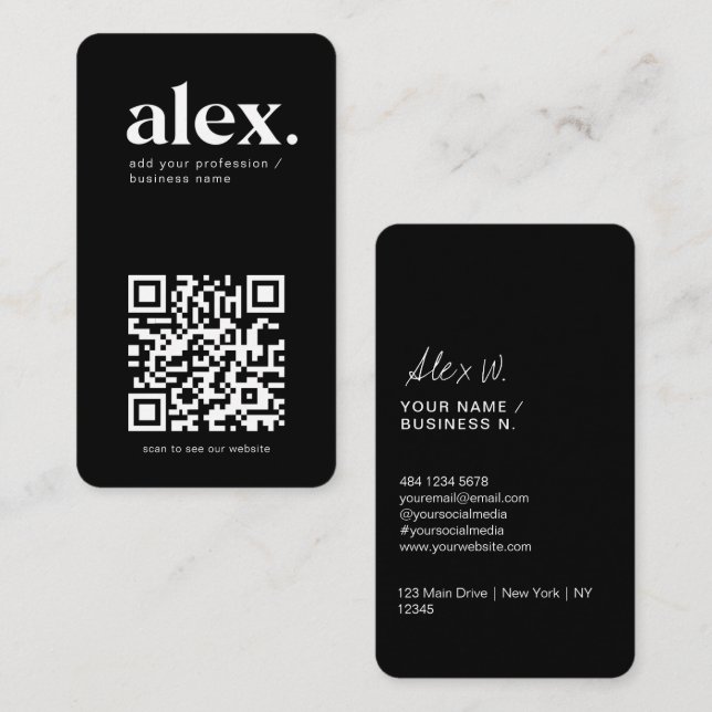 Tarjeta de presentación con el logotipo moderno de (Anverso / Reverso)