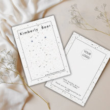 Tarjeta de presentación con el logotipo moderno Te