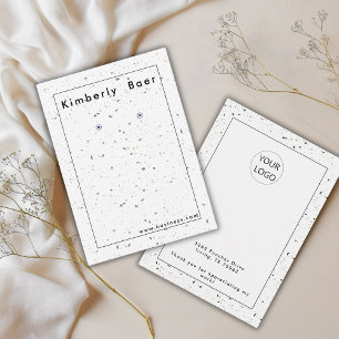 Tarjeta de presentación con el logotipo moderno Te