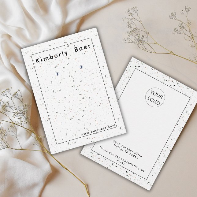 Tarjeta de presentación con el logotipo moderno Te (Subido por el creador)