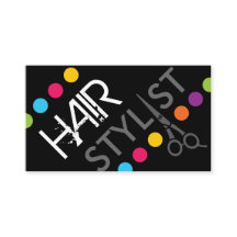 Tarjeta de presentación con estilo de cabello negr