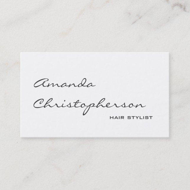 Tarjeta de presentación con estilo Hair Stylist de (Anverso)