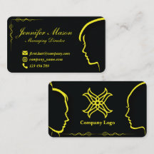 Tarjeta de presentación con estilo Silhouette 53