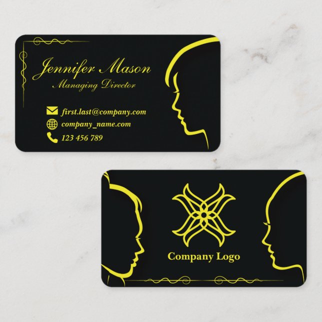 Tarjeta de presentación con estilo Silhouette 53 (Anverso / Reverso)