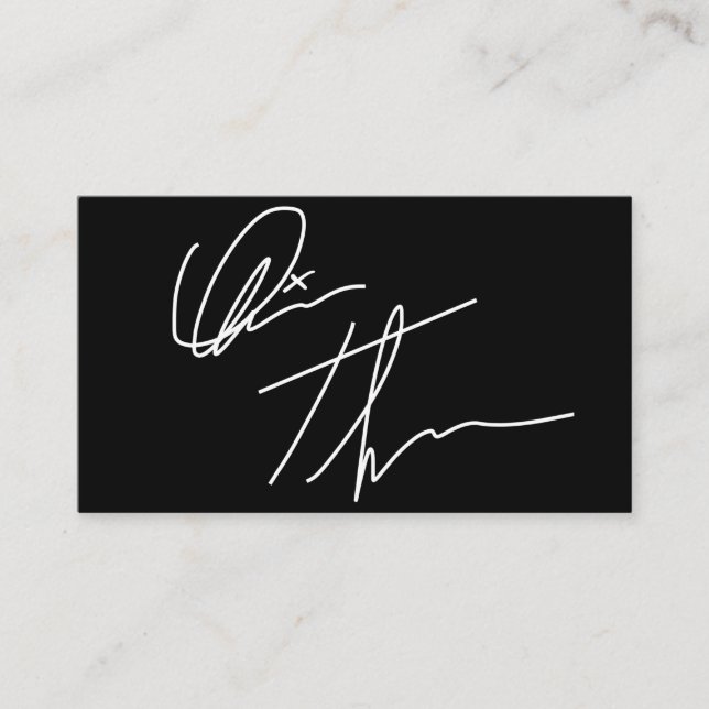 Tarjeta de presentación con firma de Personalizado (Anverso)