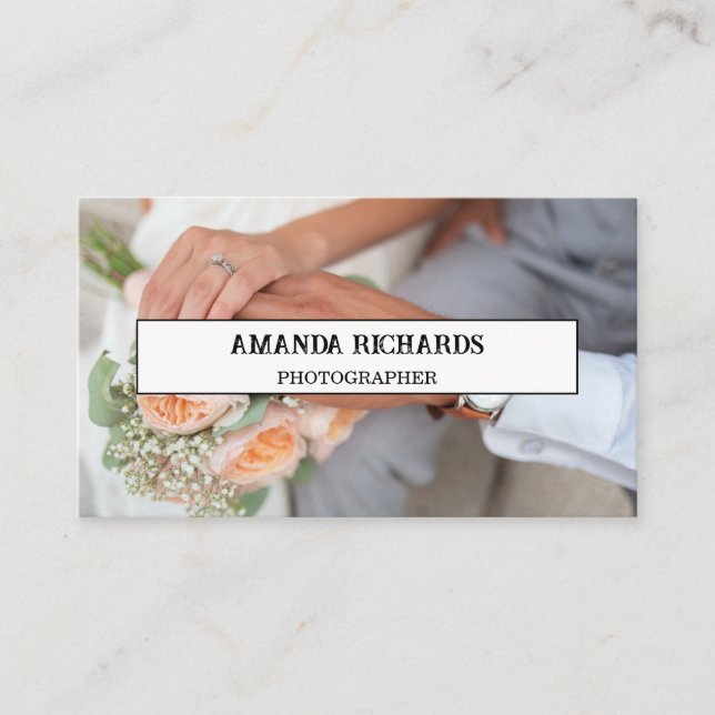 Tarjeta de presentación con fondo. (Anverso)