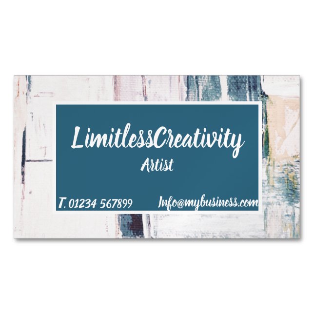 Tarjeta de presentación con fondo abstracto (Anverso)