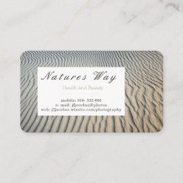 Tarjeta de presentación con fondo de arena texturi