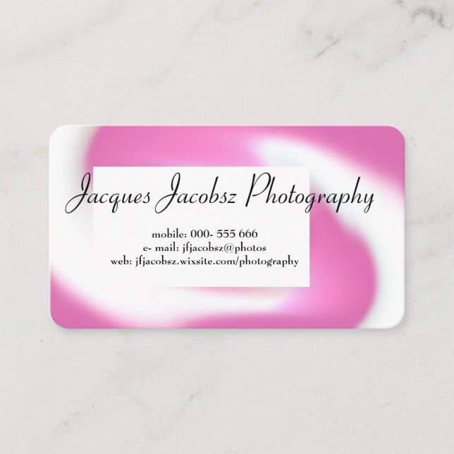 Tarjeta de presentación con fondo de tinte de ancl (Anverso)