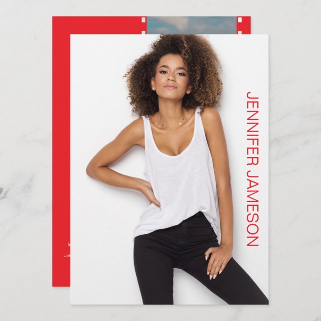 Tarjeta de presentación con foto de película | Cód (Anverso / Reverso)