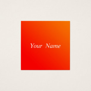 tarjeta de presentación con gradiente naranja