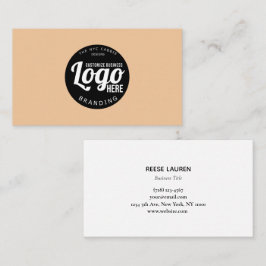 Tarjeta de presentación con logotipo Beige