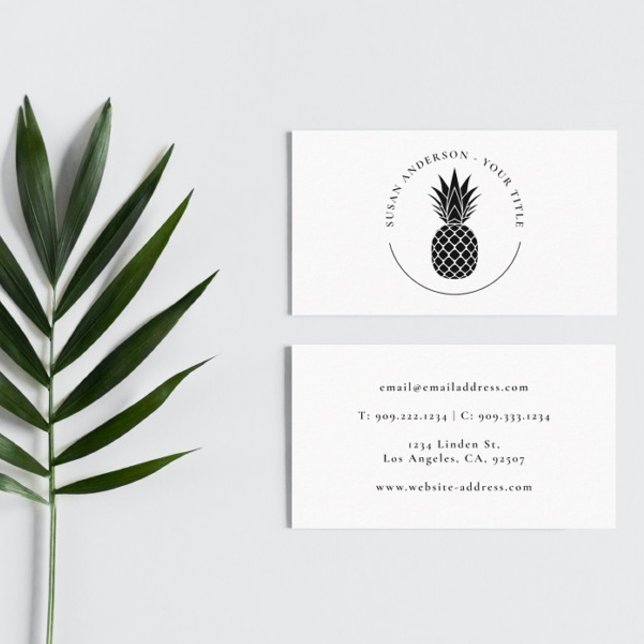 Tarjeta de presentación con logotipo Black Pineapp (Subido por el creador)