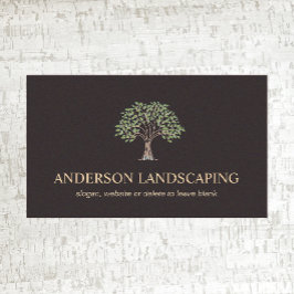 Tarjeta de presentación con logotipo de árbol