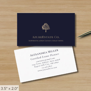 Tarjeta de presentación con logotipo de árbol eleg