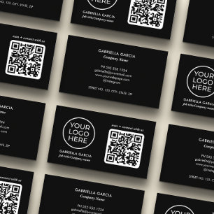 Tarjeta de presentación con logotipo de código QR 