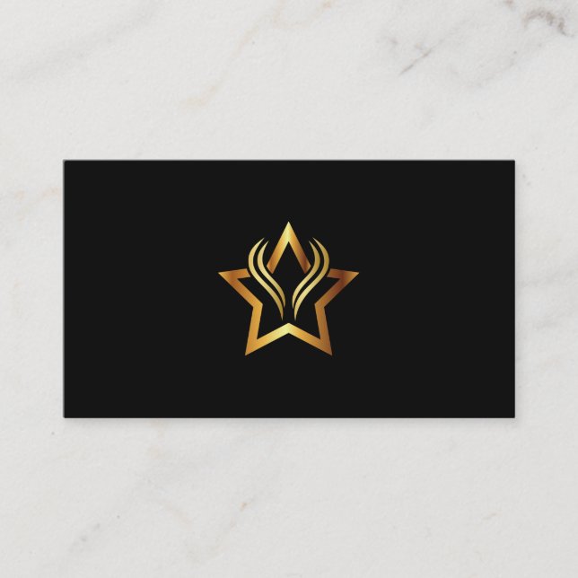 Tarjeta de presentación con logotipo de estrella (Anverso)