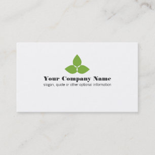 Tarjeta de presentación con logotipo de hoja verde