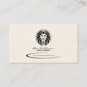 Tarjeta de presentación con logotipo de león (vers