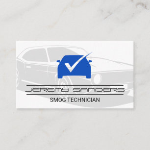 Tarjeta de presentación con logotipo de marca azul