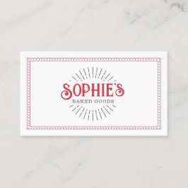 Tarjeta de presentación con logotipo de panadería 