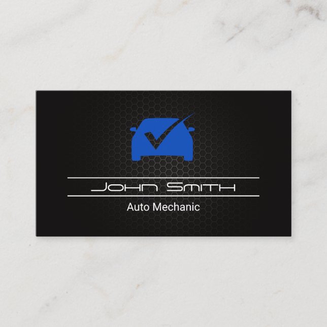 Tarjeta de presentación con marca de verificación  (Anverso)