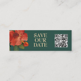 Tarjeta De Presentación 🌹 Con QR Rosa Romance: Esplendor Art Nouveau