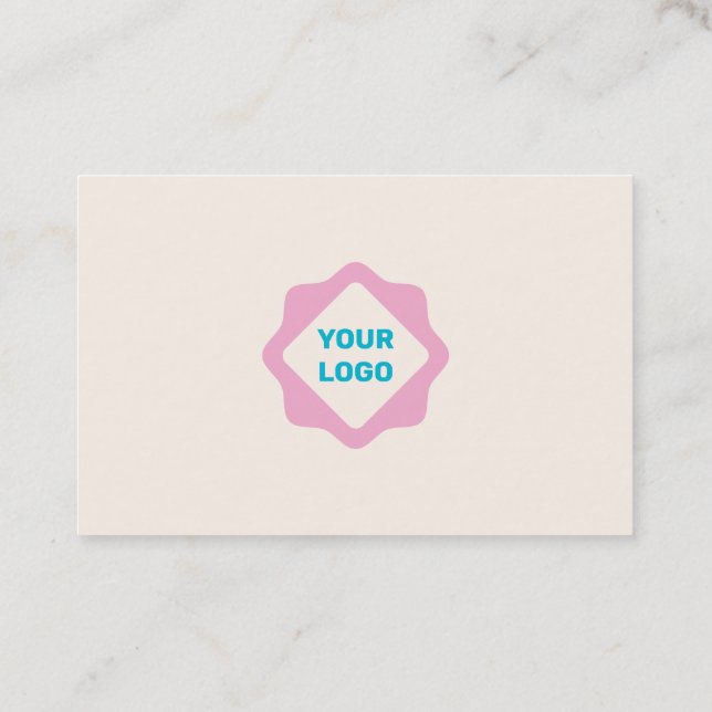 Tarjeta de presentación con su logotipo (Reverso)