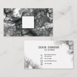 Tarjeta de presentación con tinta negra