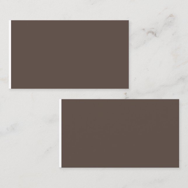 Tarjeta De Presentación Confiadamente contra una elegante pared marrón (Anverso / Reverso)