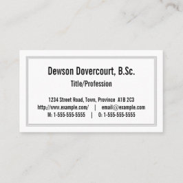 Tarjeta de presentación conservadora, Dapper