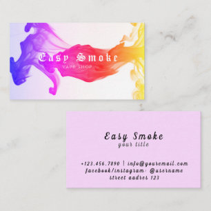 Tarjeta de presentación Corolful Smoke Vape Shop