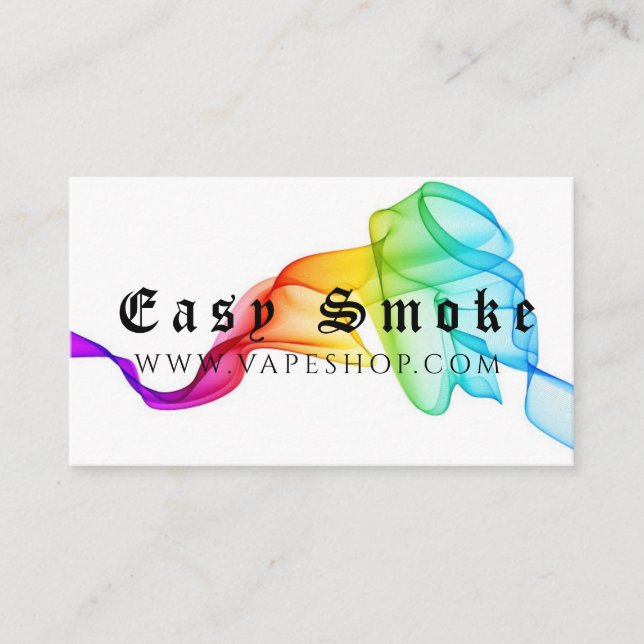 Tarjeta de presentación Corolful Smoke Vape Shop (Anverso)