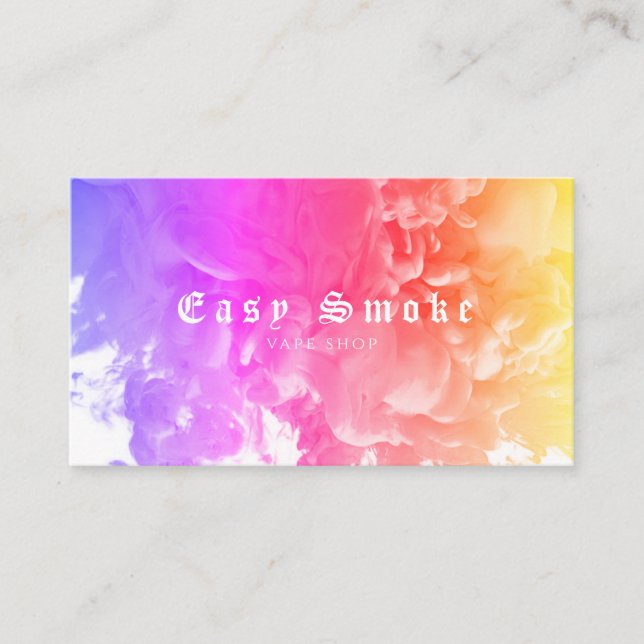 Tarjeta de presentación Corolful Smoke Vape Shop (Anverso)