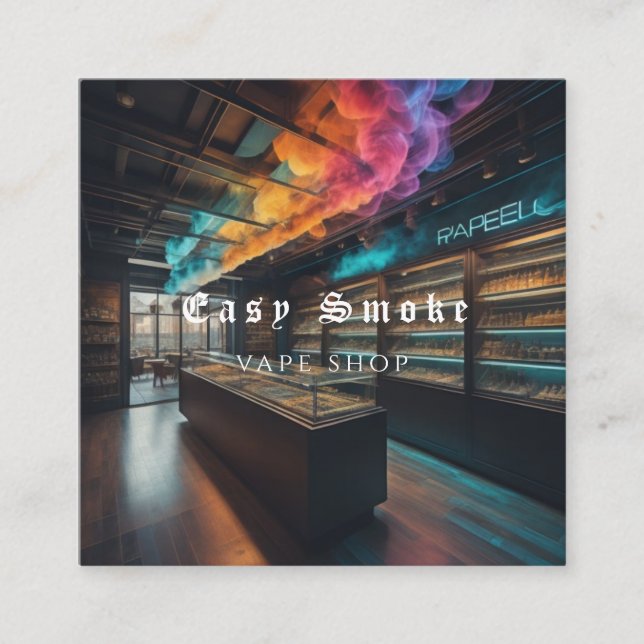 Tarjeta de presentación Corolful Smoke Vape Shop (Anverso)