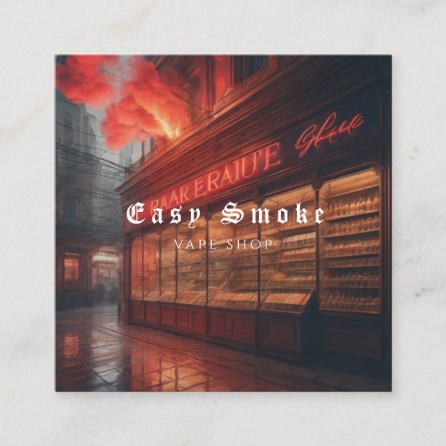 Tarjeta de presentación Corolful Smoke Vape Shop (Anverso)
