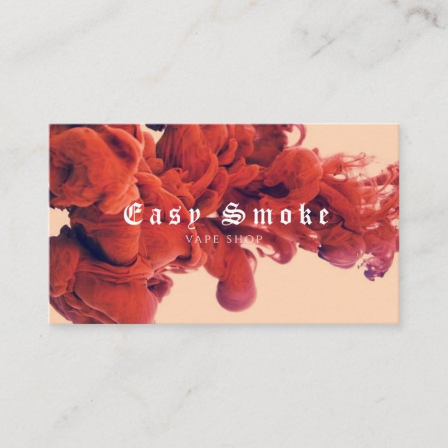 Tarjeta de presentación Corolful Smoke Vape Shop (Anverso)