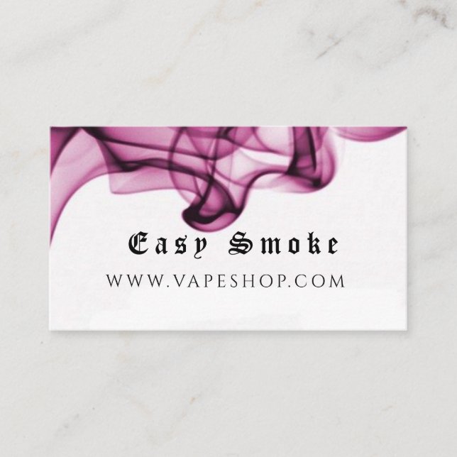 Tarjeta de presentación Corolful Smoke Vape Shop (Anverso)