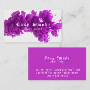 Tarjeta de presentación Corolful Smoke Vape Shop