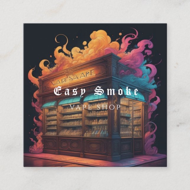 Tarjeta de presentación Corolful Smoke Vape Shop (Anverso)