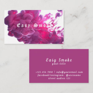 Tarjeta de presentación Corolful Smoke Vape Shop