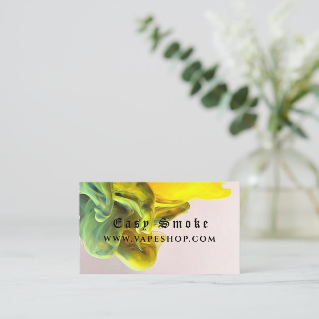 Tarjeta de presentación Corolful Smoke Vape Shop (Anverso de pie)