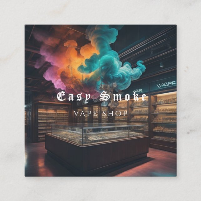 Tarjeta de presentación Corolful Smoke Vape Shop (Anverso)