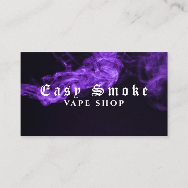Tarjeta de presentación Corolful Smoke Vape Shop (Anverso)
