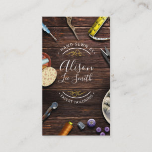 Tarjeta de presentación cosida a mano para el esc