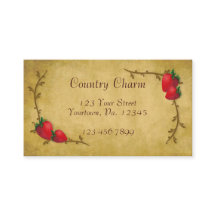 Tarjeta de presentación Country Strawberries