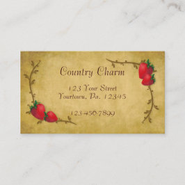 Tarjeta de presentación Country Strawberries