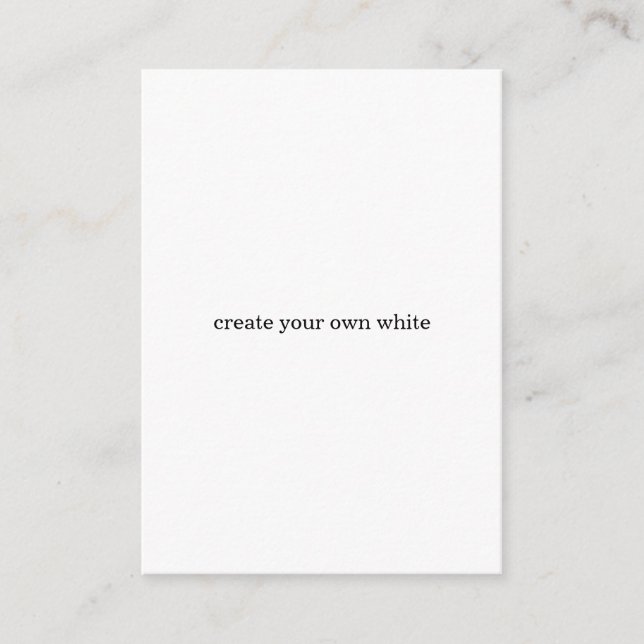 Tarjeta De Presentación crea tu propio blanco  (Anverso)