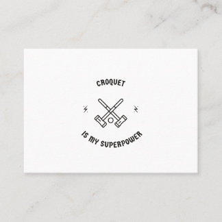 Tarjeta De Presentación Croquet es mi superpotencia
